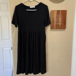 Black plain dress. Size medium.